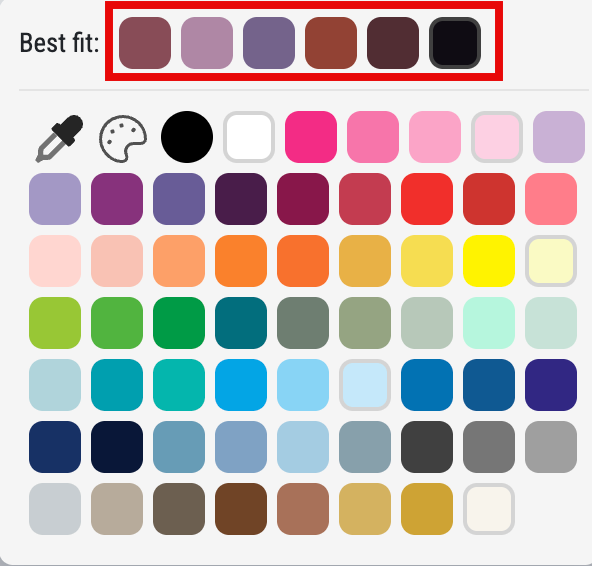 Best Fit Colors