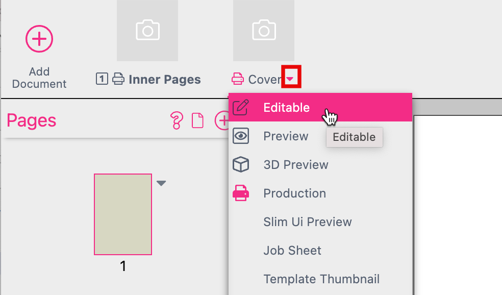 Cover Setup Editable