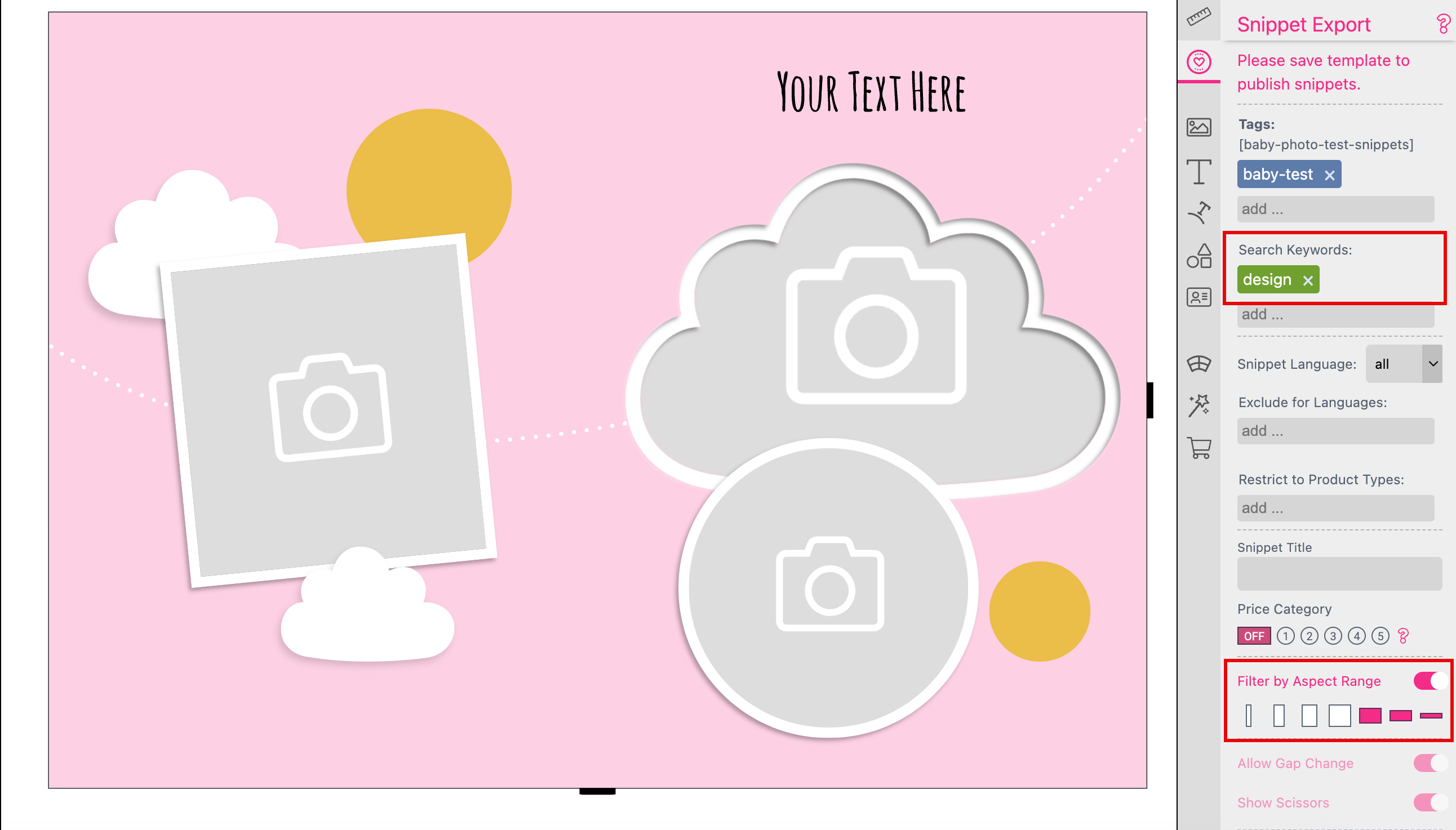Design Layout Snippet Magic Photo Book