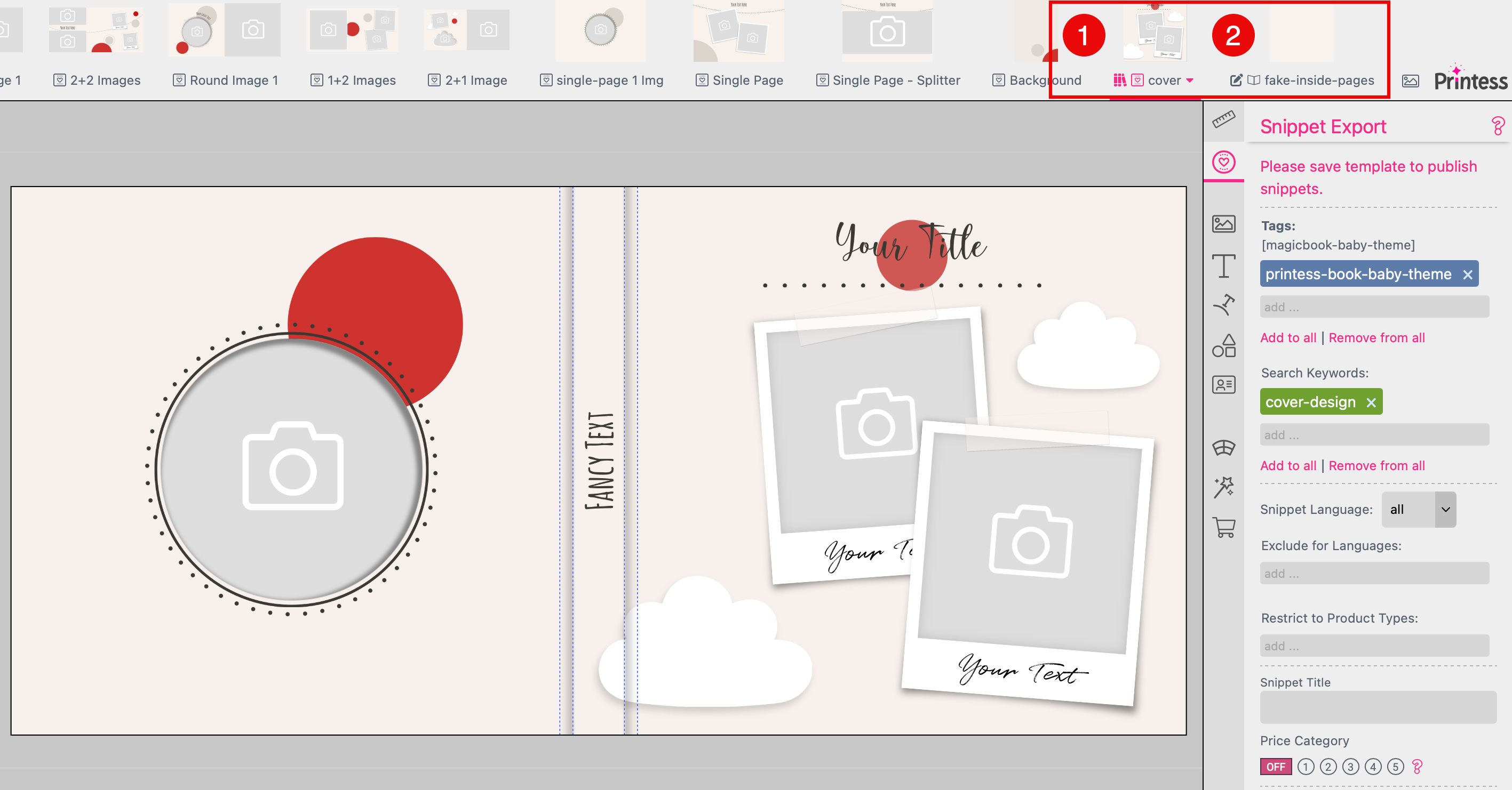 Baby Theme Layout Snippet Magic Photo Book