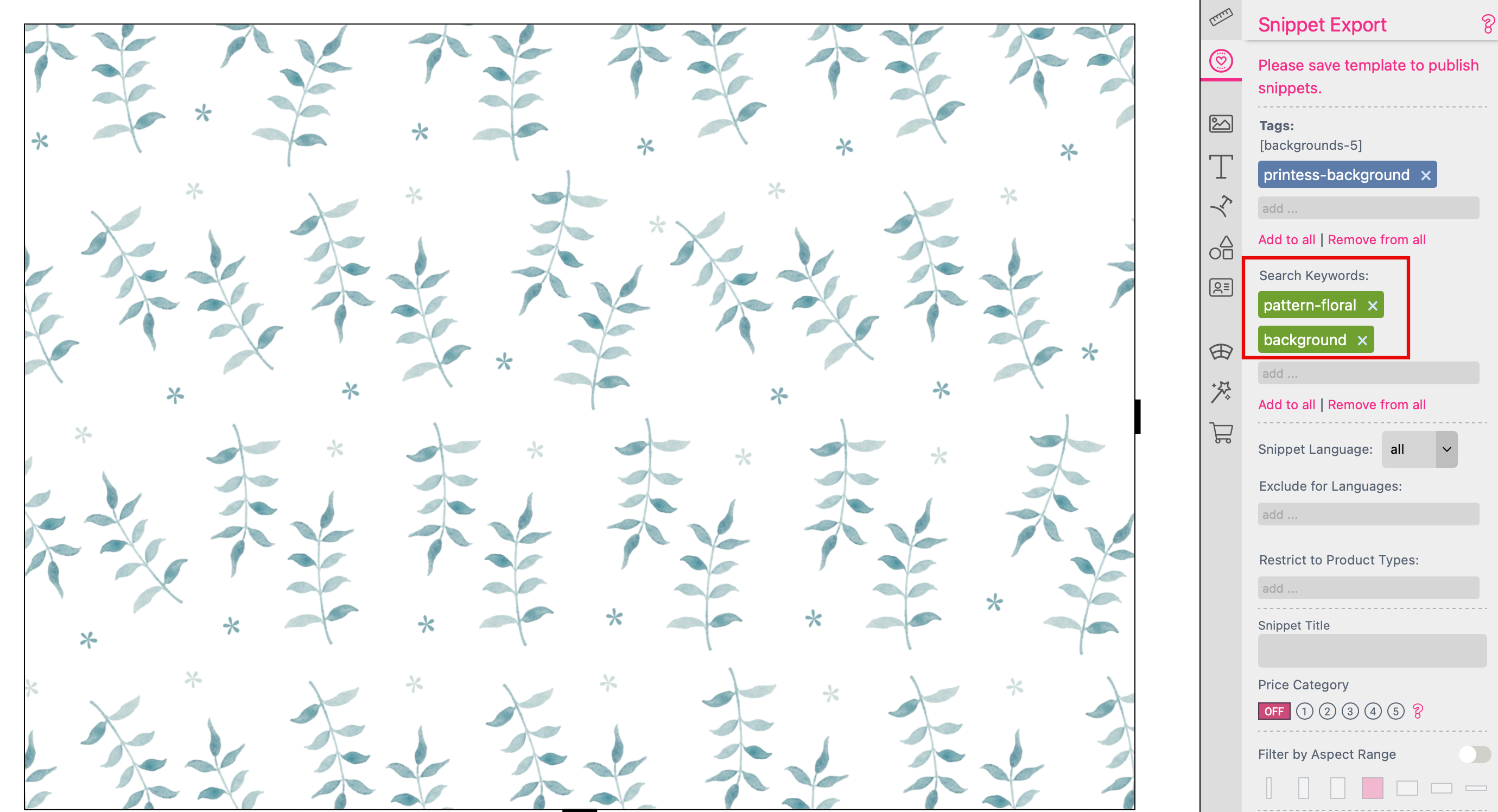 Unspecific Background Keywords