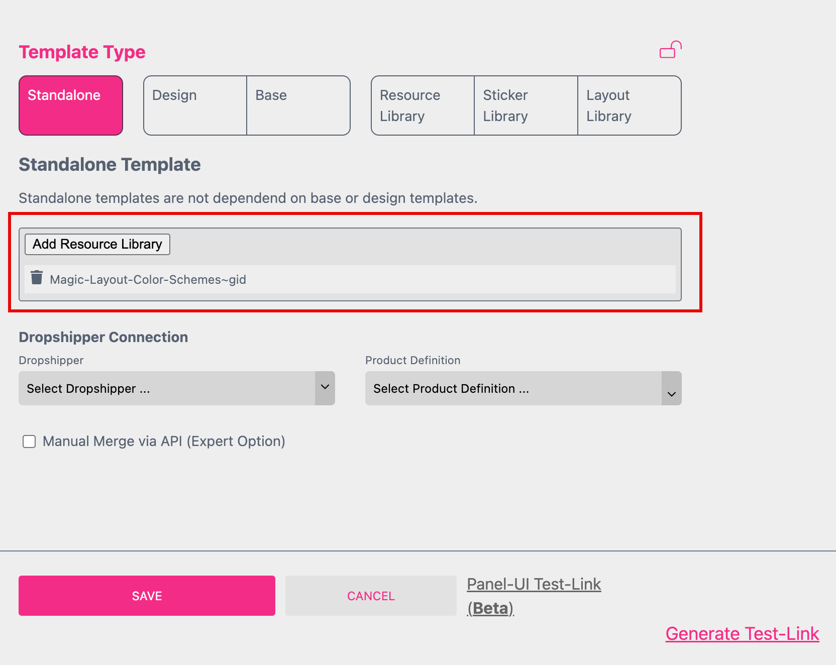 Magic Layout Snippet Tag Assigned