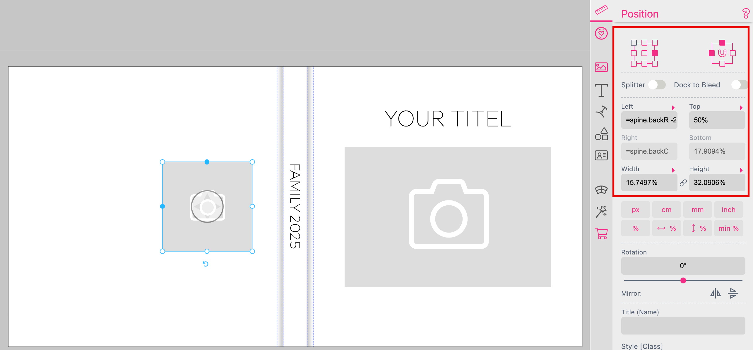 Positioning Back Side Design With Value