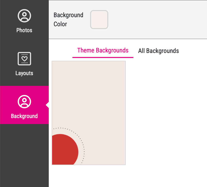 Theme Background Snippet Selection Buyer Side