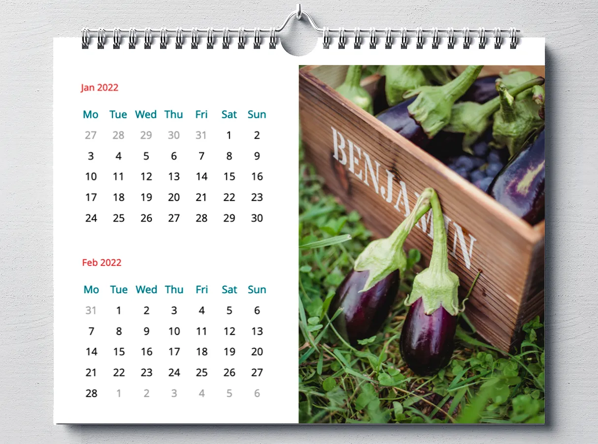 Calendar with Image Personalization